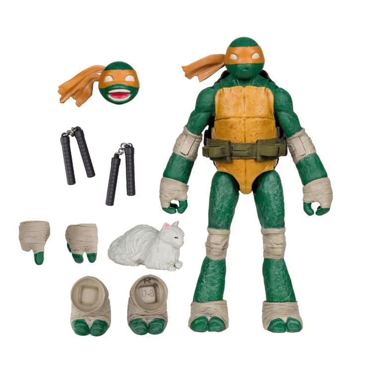TEENAGE MUTANT NINJA TURLES 5IN FIGURE WITH COMIC WV2 MICHELANGELO McFARLANE TOYS 25