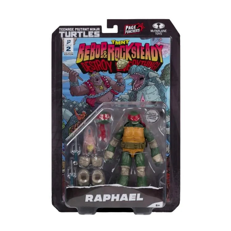 TEENAGE MUTANT NINJA TURLES 5IN FIGURE WITH COMIC WV2 RAPHAEL McFARLANE TOYS 25