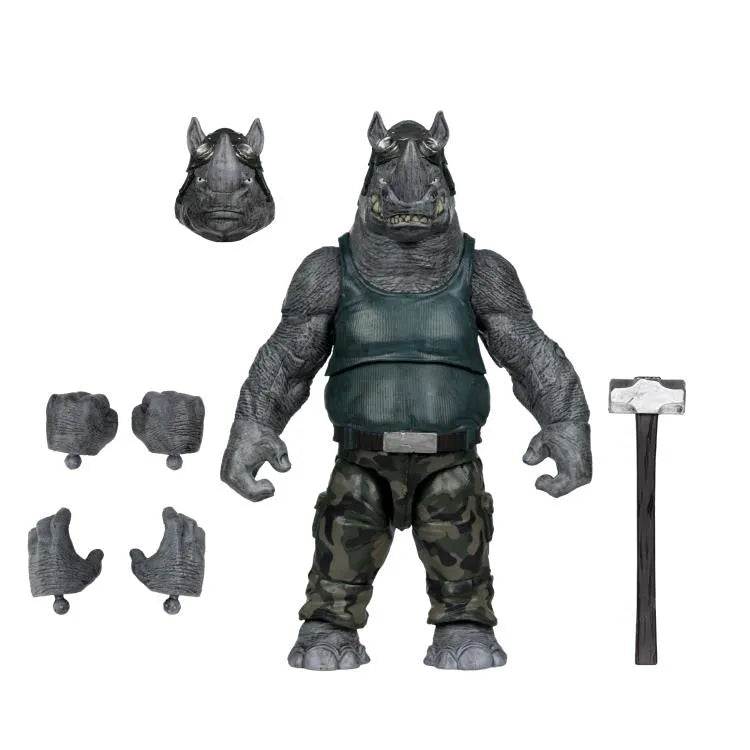 TEENAGE MUTANT NINJA TURLES 5IN FIGURE WITH COMIC WV2 ROCKSTEADY McFARLANE TOYS 25
