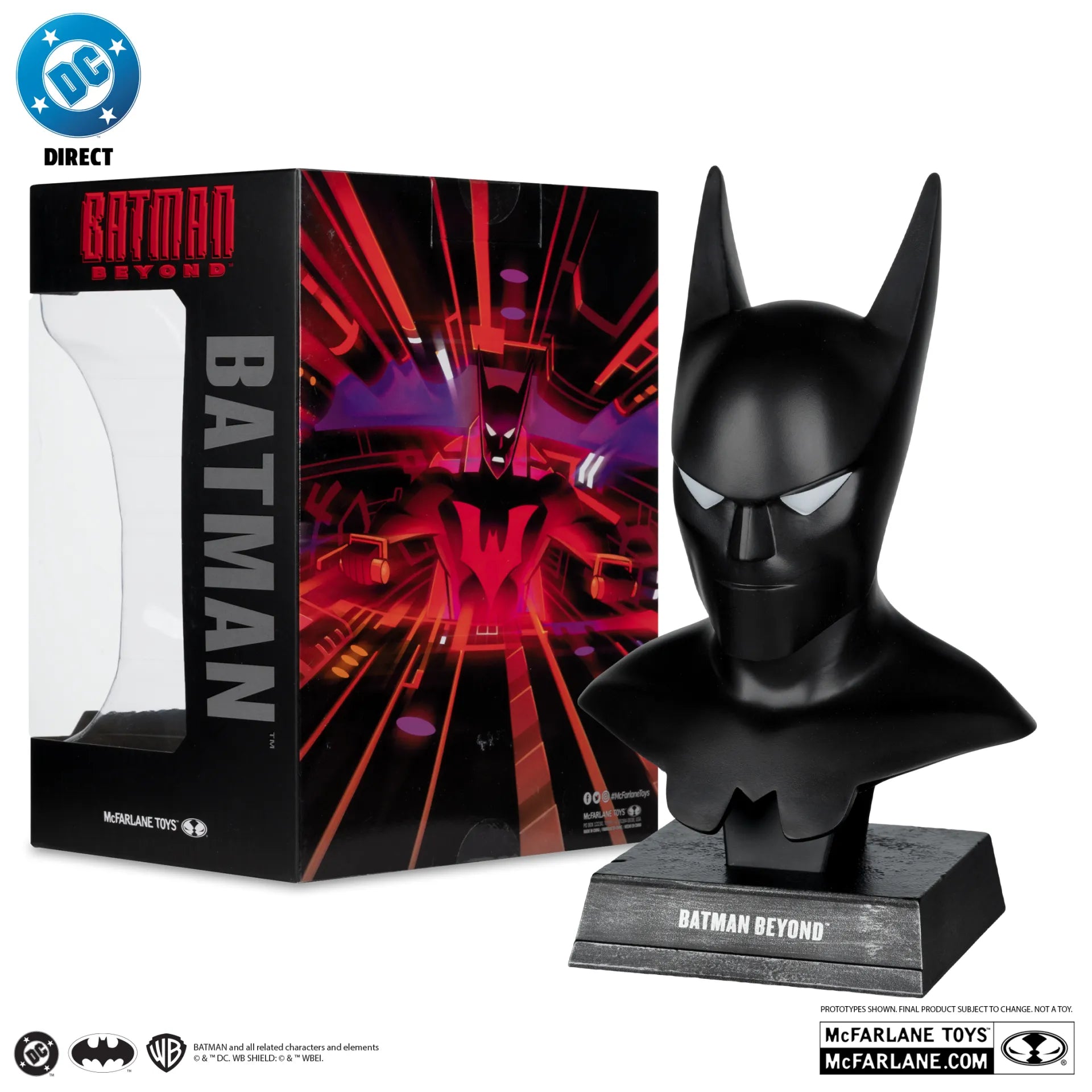 DC DIRECT BATMAN 1:3 COWL PROP REPLICA BATMAN BEYOND ANIMATED McFARLANE TOYS 25