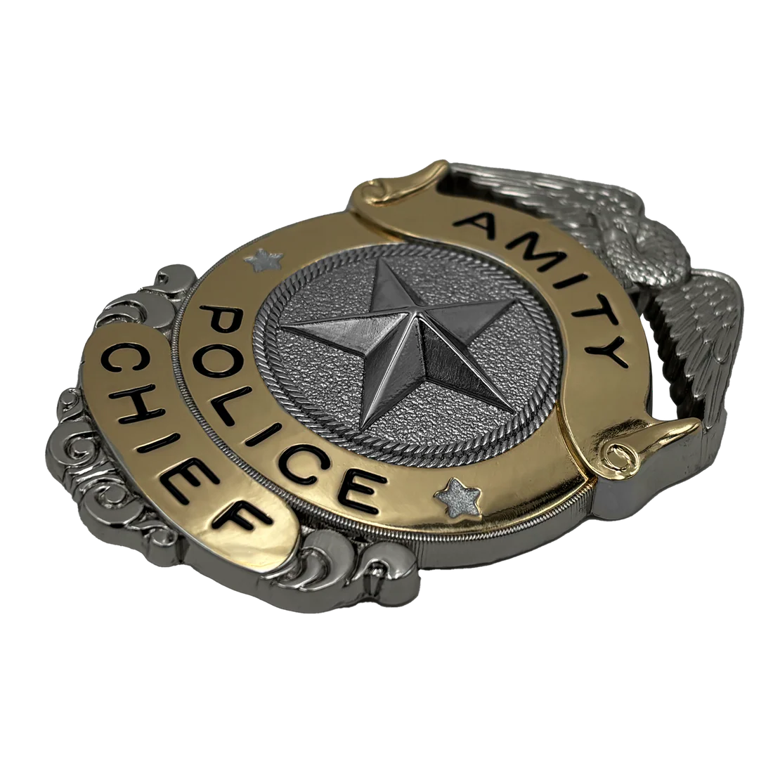 JAWS AMITY ISLAND POLICE CHIEF BADGE/PATCH LTD ED PROP REPLICA FACTORY ENT