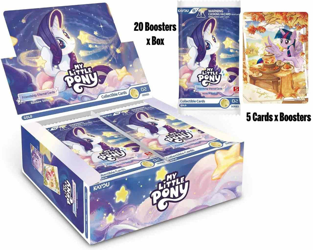 KAYOU - MY LITTLE PONY - FRIENDSHIP ETERNAL RAINBOW EDITION COLLECTIBLE TRADING CARDS BOOSTERS BOX (20)