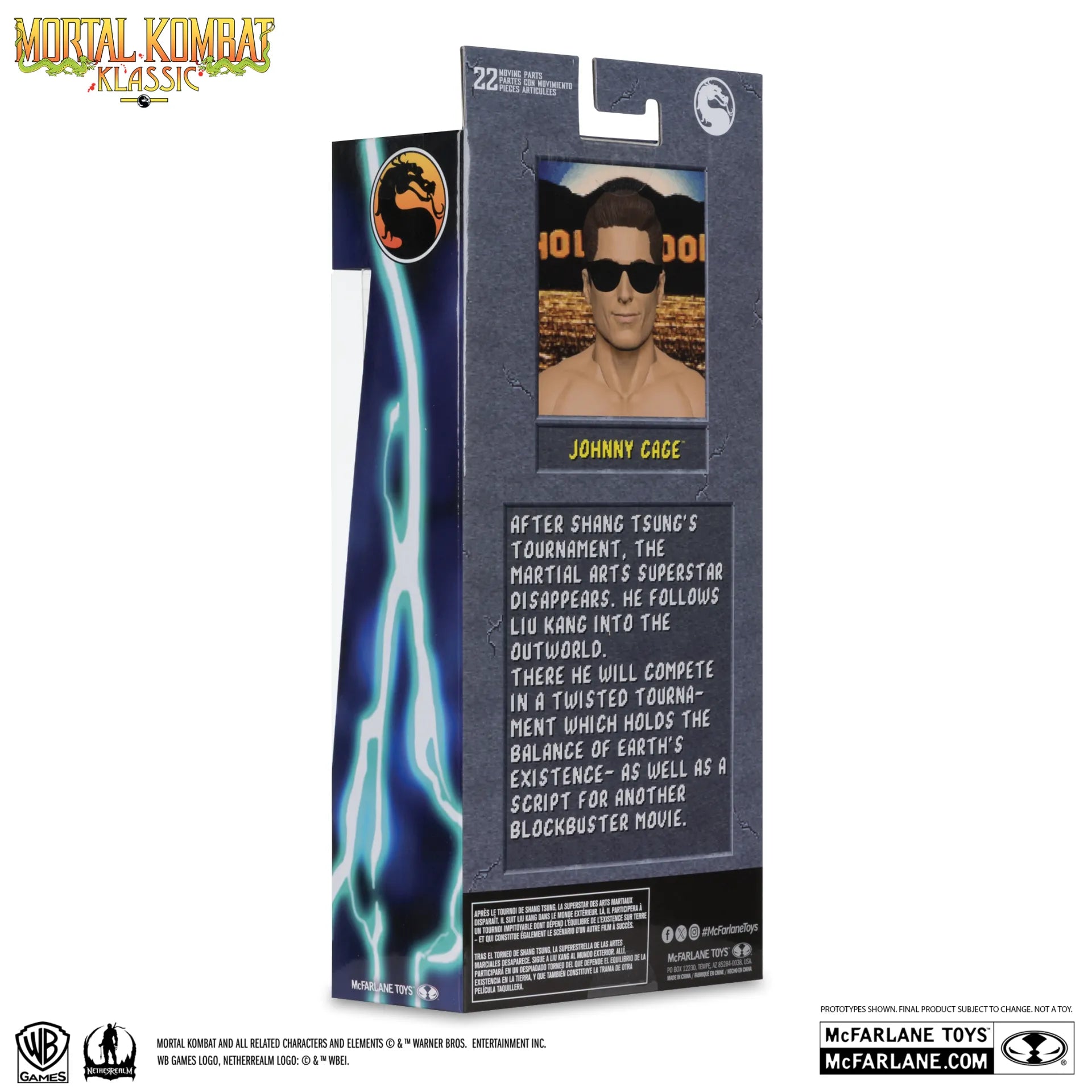 MORTAL KOMBAT KLASSICS 7INCH WAVE 4 JOHNNY CAGE ACTION FIGURE McFARLANE TOYS 25