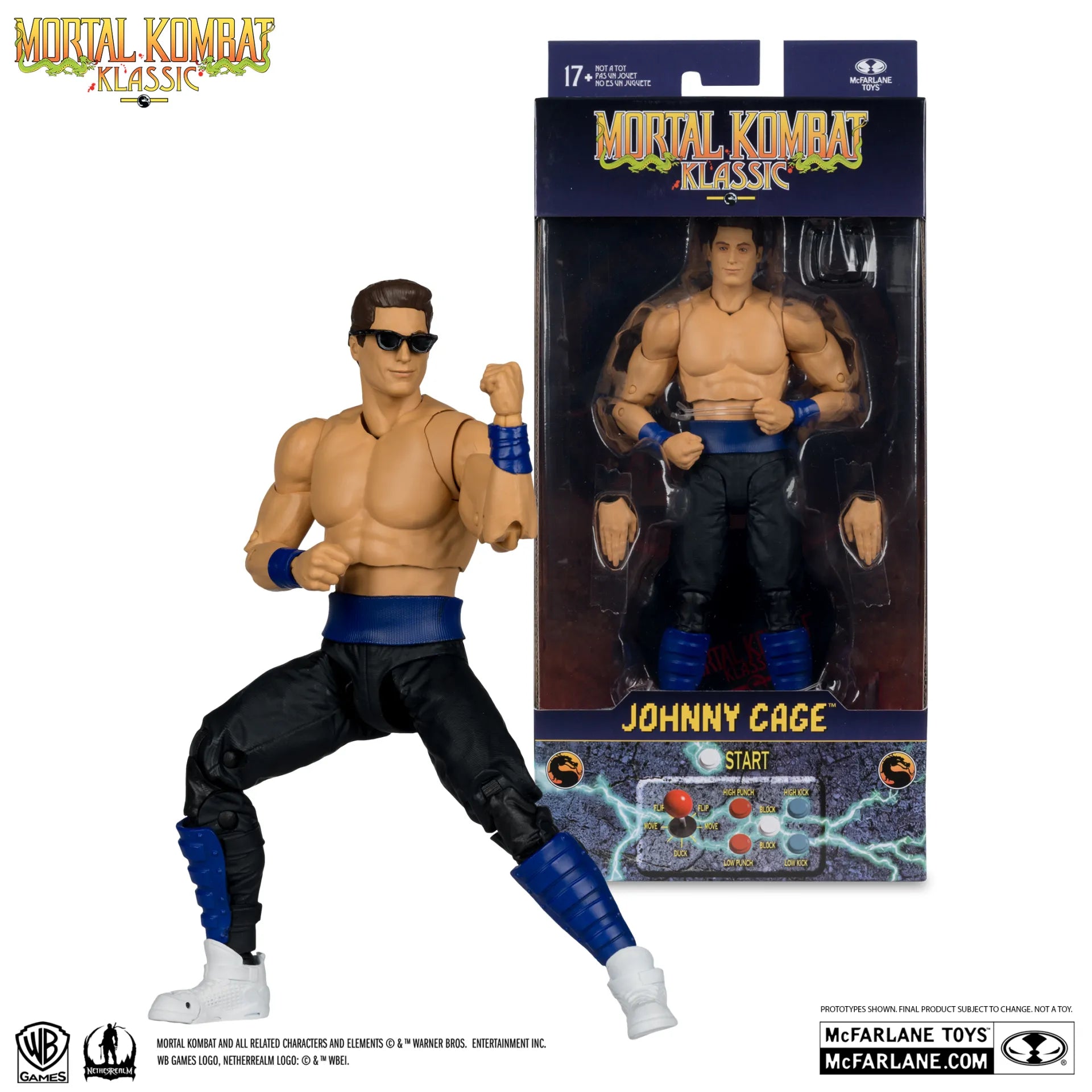MORTAL KOMBAT KLASSICS 7INCH WAVE 4 JOHNNY CAGE ACTION FIGURE McFARLANE TOYS 25