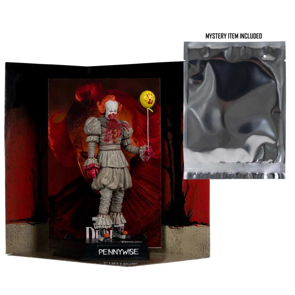 MOVIE MANIACS 6INCH POSED WELCOME TO DERRY WV2 PENNYWISE BLOODY McFARLANE TOYS 25