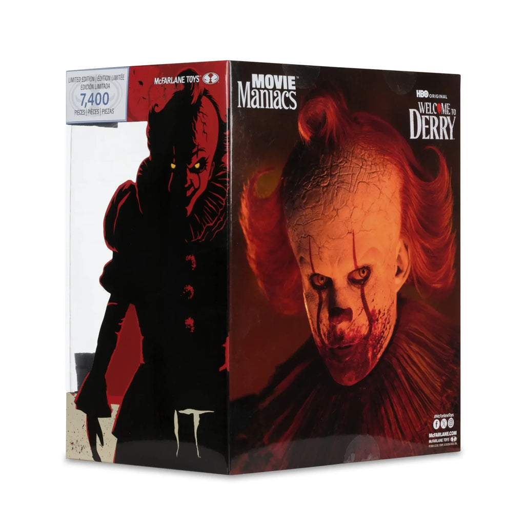 MOVIE MANIACS 6INCH POSED WELCOME TO DERRY WV2 PENNYWISE BLOODY McFARLANE TOYS 25