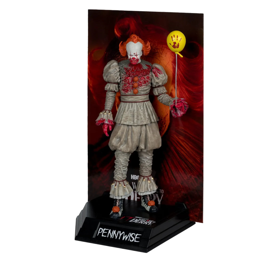 MOVIE MANIACS 6INCH POSED WELCOME TO DERRY WV2 PENNYWISE BLOODY McFARLANE TOYS 25