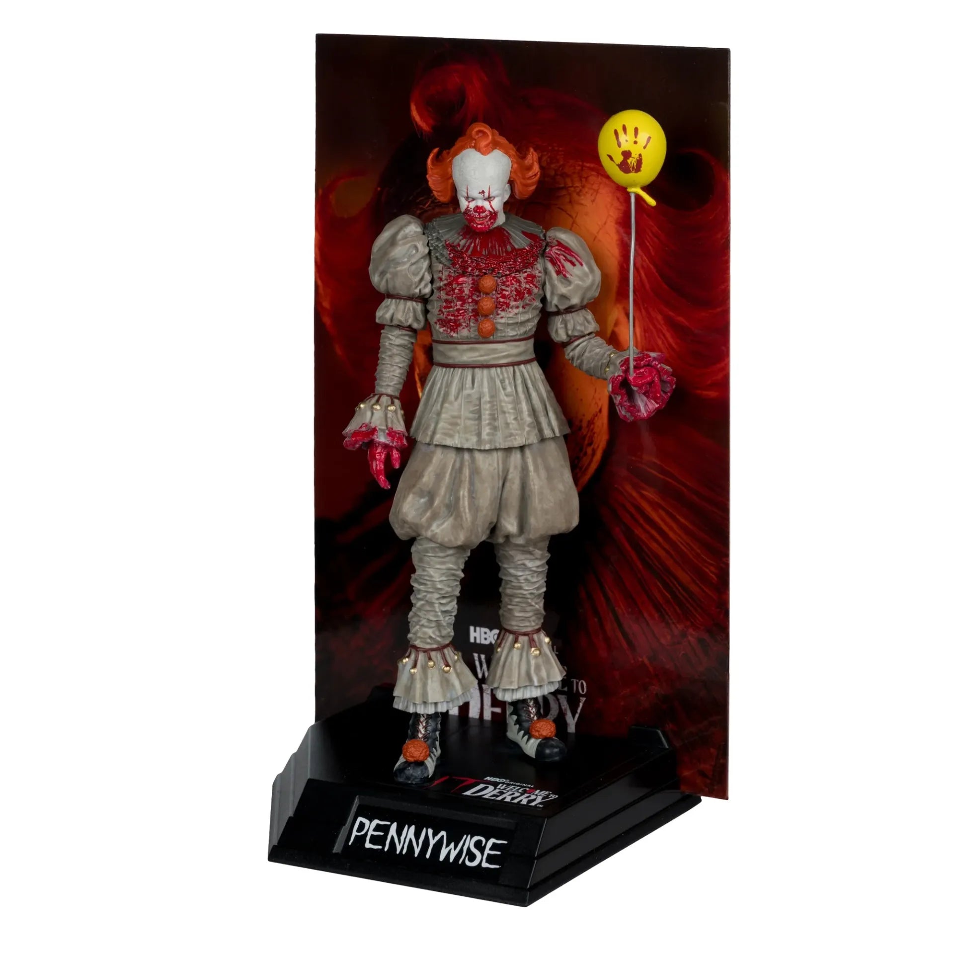 MOVIE MANIACS 6INCH POSED WELCOME TO DERRY WV2 PENNYWISE BLOODY McFARLANE TOYS 25
