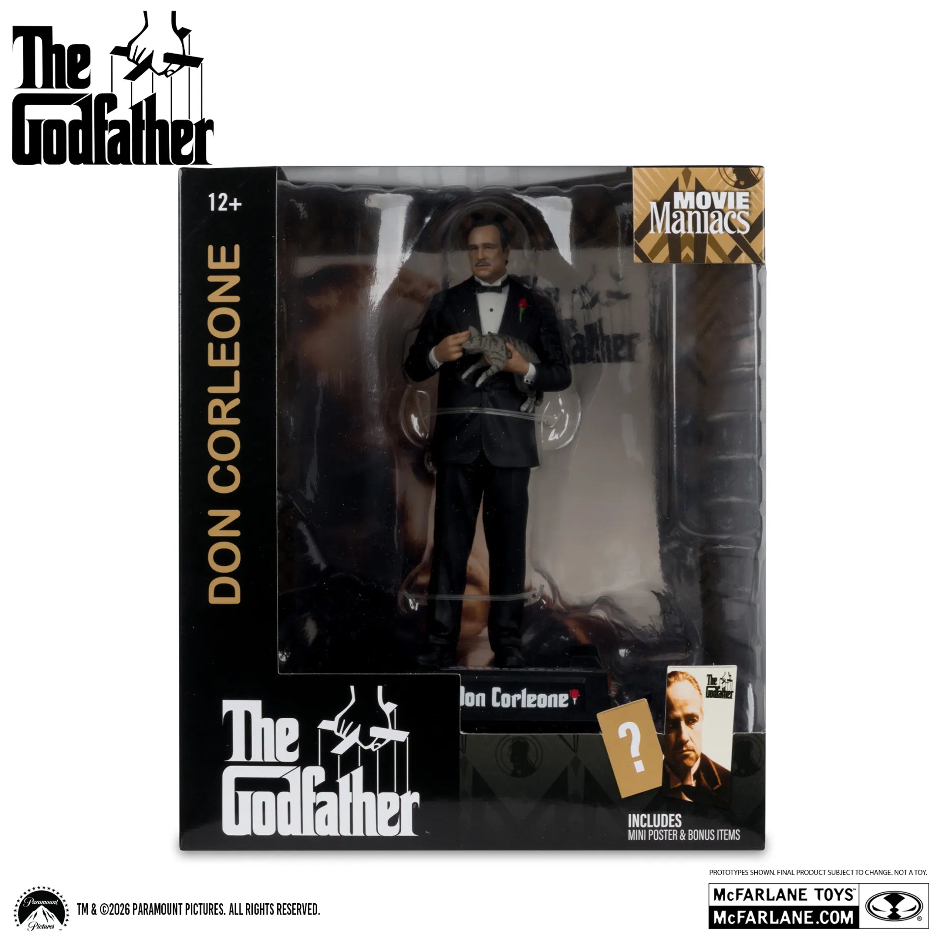 MOVIE MANIACS DON CORLEONE THE GODFATHER 6INCH POSED FIGURE McFARLANE TOYS 25