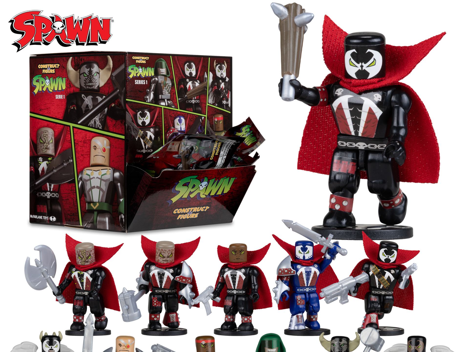 SPAWN CONSTRUCT-A-FIGURE BLIND BAG S1 DISPLAY (36) McFARLANE TOYS 25