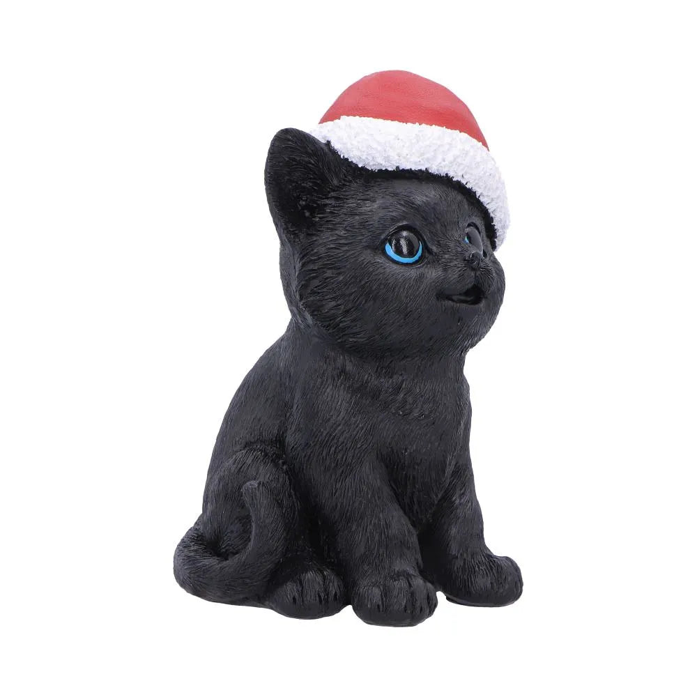 BLACK CAT WITH SANTA HAT FIGURE NEMESIS NOW