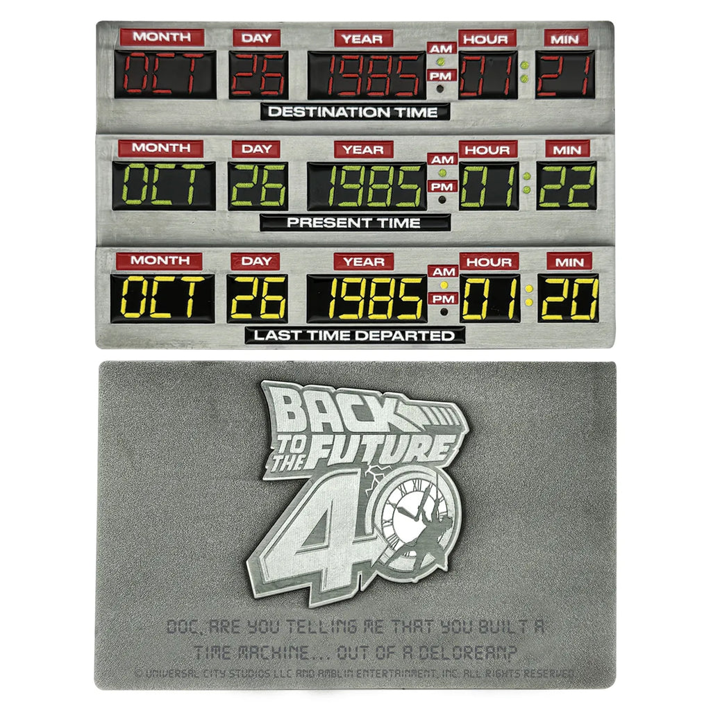 BACK TO THE FUTURE TIME CIRCUIT LIMTED EDITION METAL INGOT FANATTIK