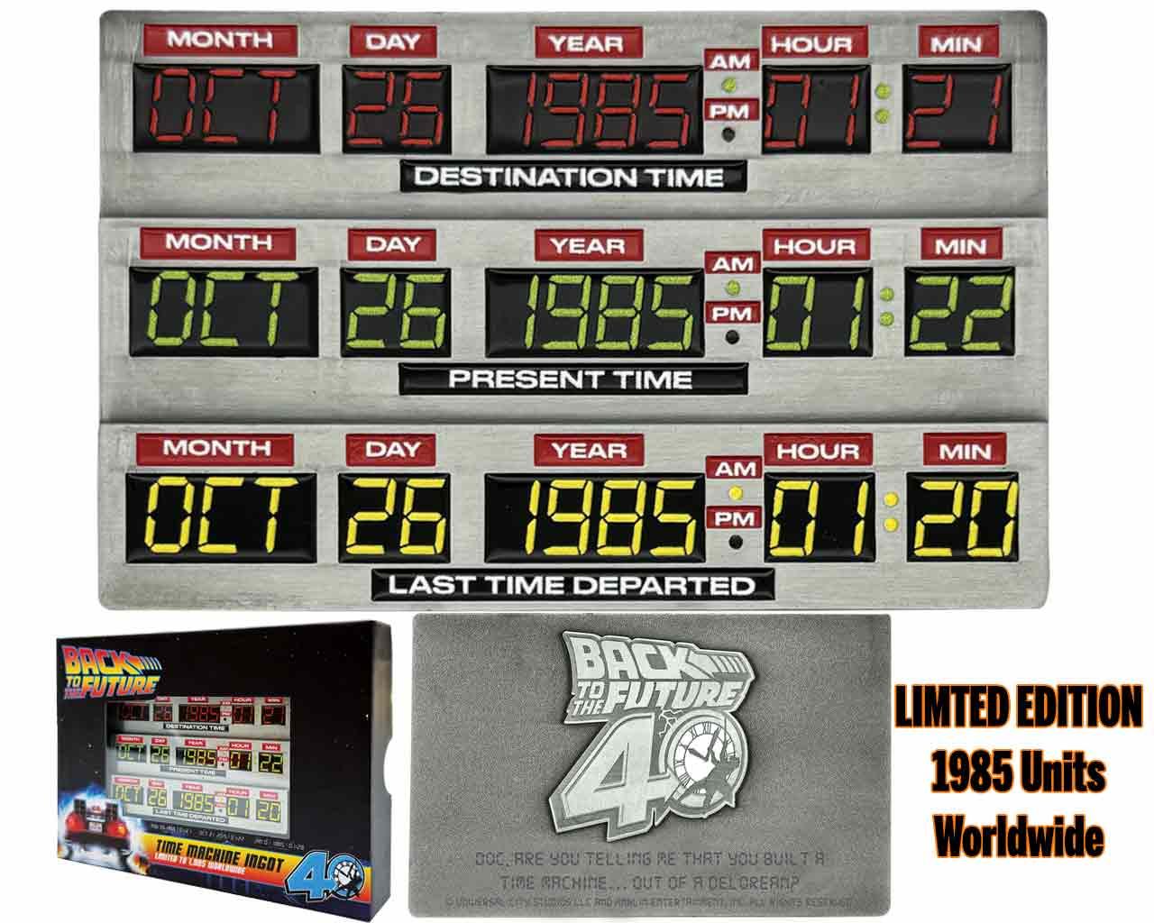 BACK TO THE FUTURE TIME CIRCUIT LIMTED EDITION METAL INGOT FANATTIK
