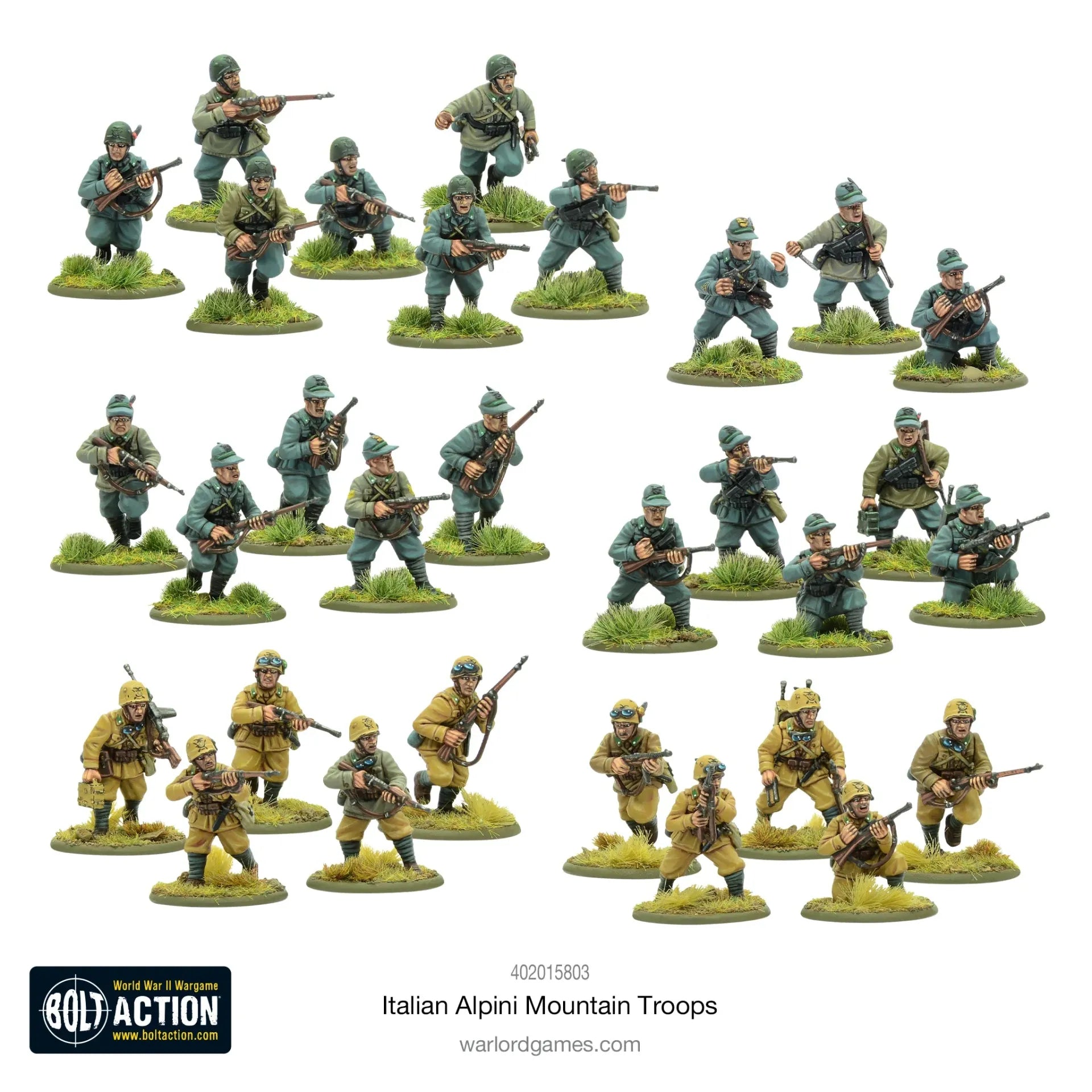 BOLT ACTION ALPINI MOUNTAIN TROOPS PLASTIC BOX SET WARLORD GAMES