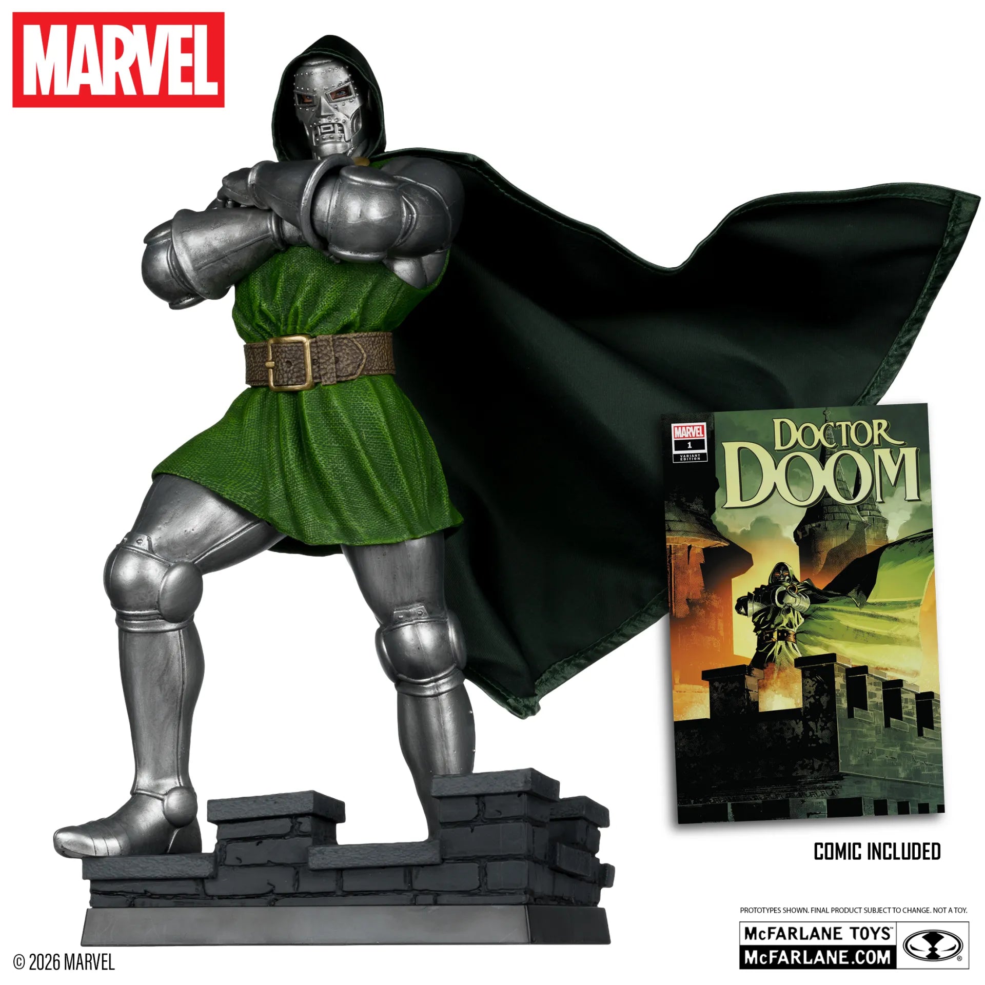 MARVEL COLLECTION 1:6 WV8 DOCTOR DOOM #1 FIGURE McFARLANE TOYS 25