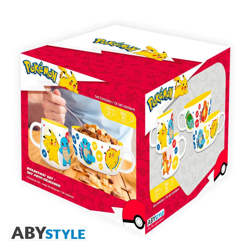 POKEMON PIKACHU & KANTO STARTERS BREAKFAST SET Abystyle Studio