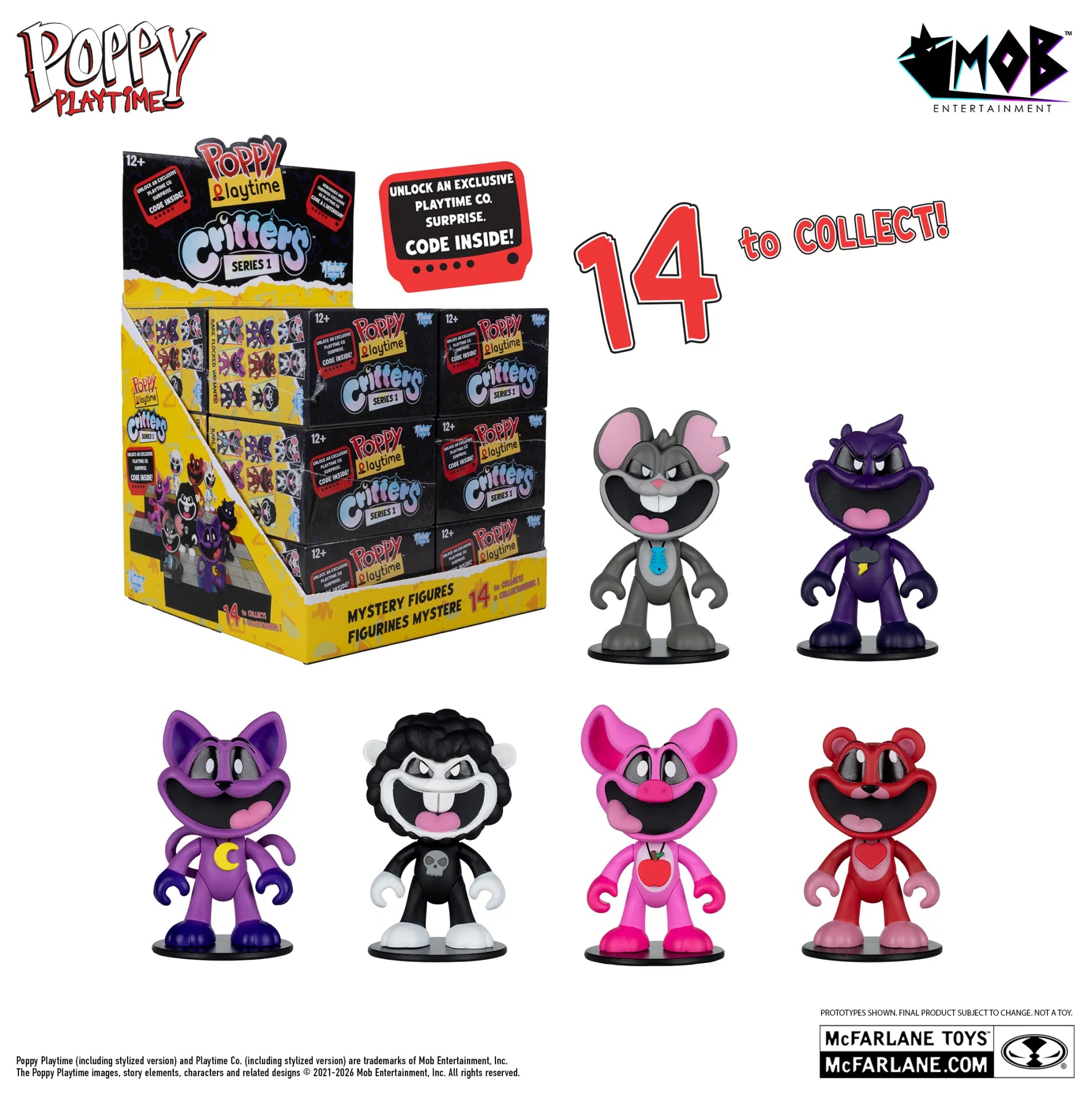 POPPY PLAYTIME BLIND BOX WAVE 1 DISPLAY (12) McFARLANE TOYS 25