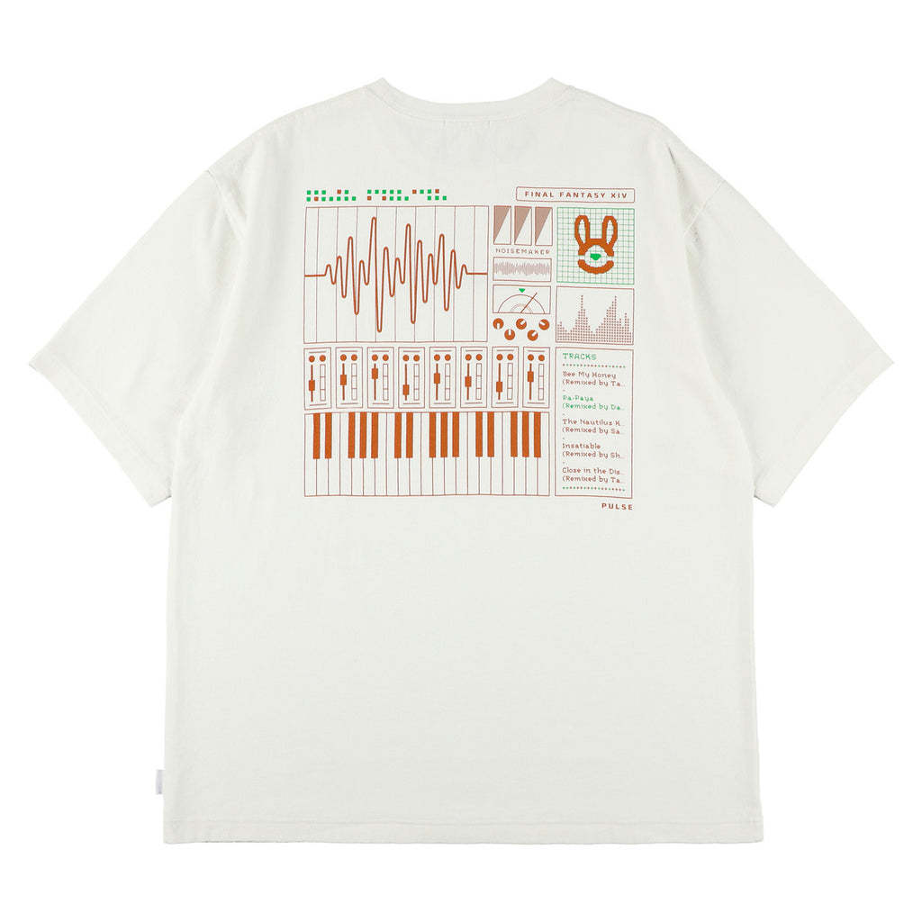 FINAL FANTASY XIV x Lit Baff Apt. Digital Mixer Tee White