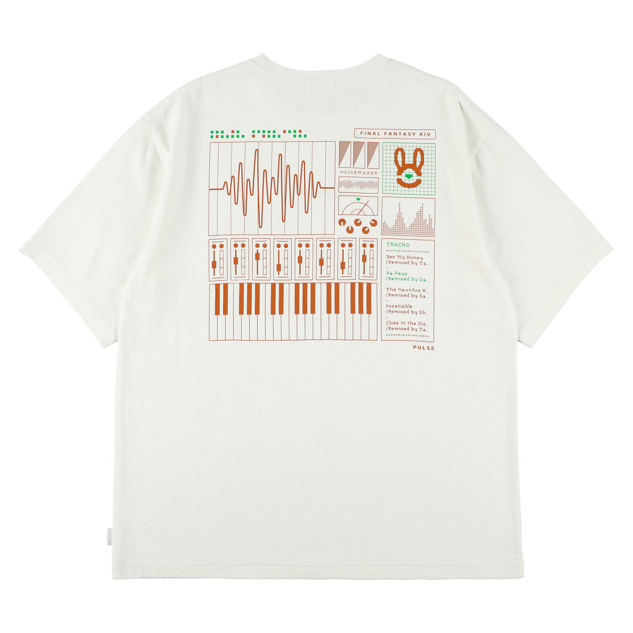 FINAL FANTASY XIV x Lit Baff Apt. Digital Mixer Tee White