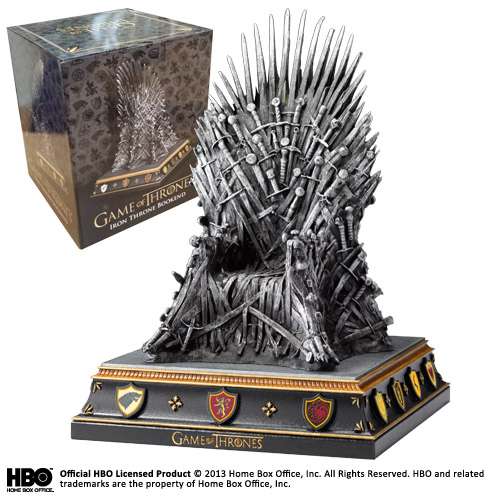 GAME OF THRONES IRON THRONE BOOKEND NOBLE COLLECTIONS