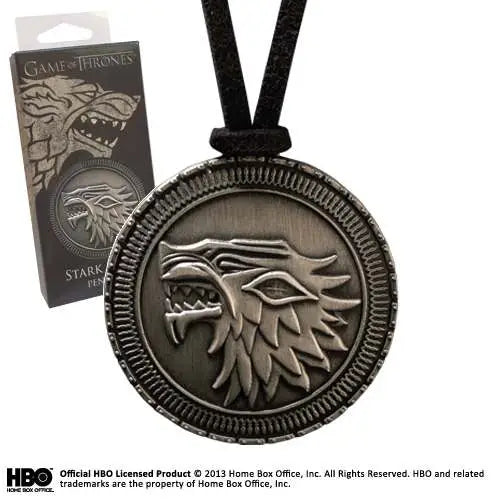 GAME OF THRONES STARK SHIELD PENDANT NOBLE COLLECTIONS