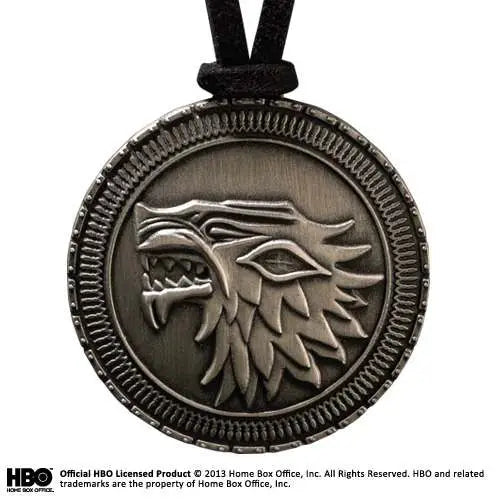 GAME OF THRONES STARK SHIELD PENDANT NOBLE COLLECTIONS