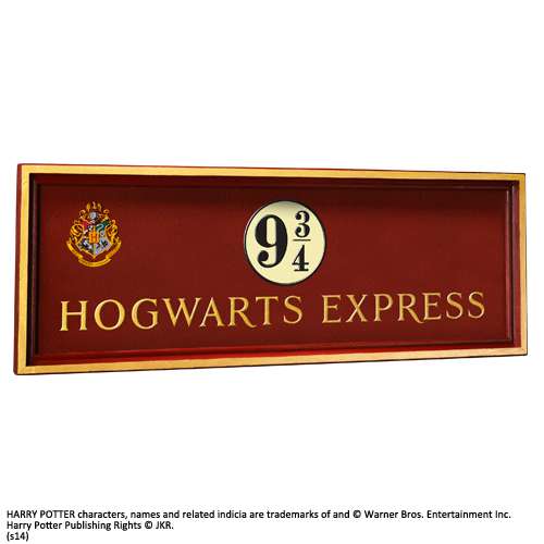 HP HOGWARTS PLATFORM 9 3/4 SIGN NOBLE COLLECTIONS