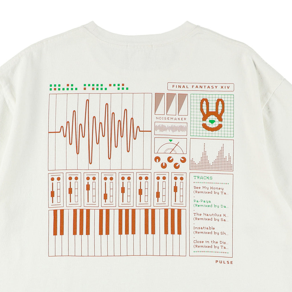 FINAL FANTASY XIV x Lit Baff Apt. Digital Mixer Tee White