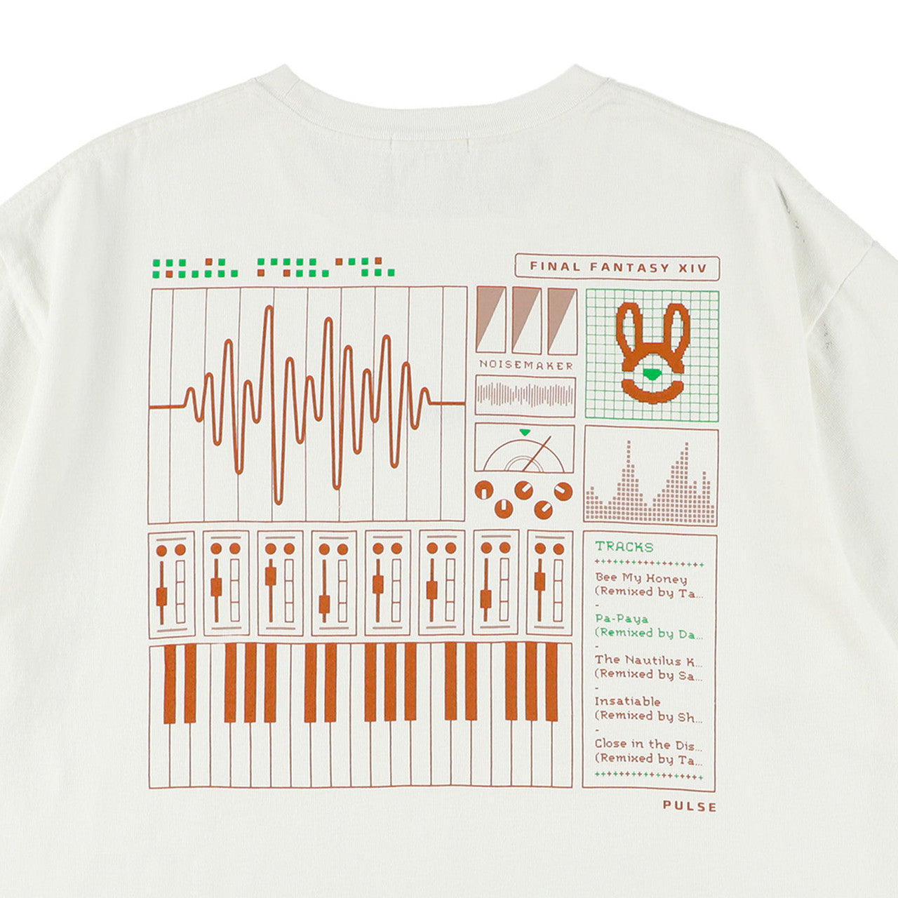 FINAL FANTASY XIV x Lit Baff Apt. Digital Mixer Tee White