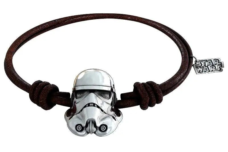 SW STORMTROOPER SILVER BRACELET BRWN LTH SD TOYS