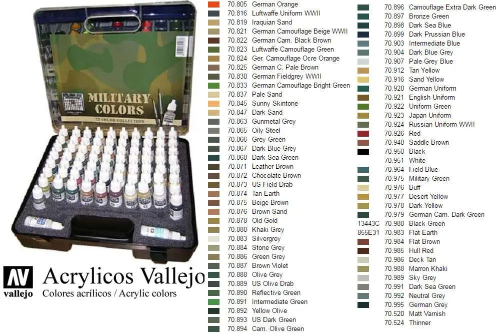 MODEL COLOR MILITARY BOX SET 70173 VALLEJO