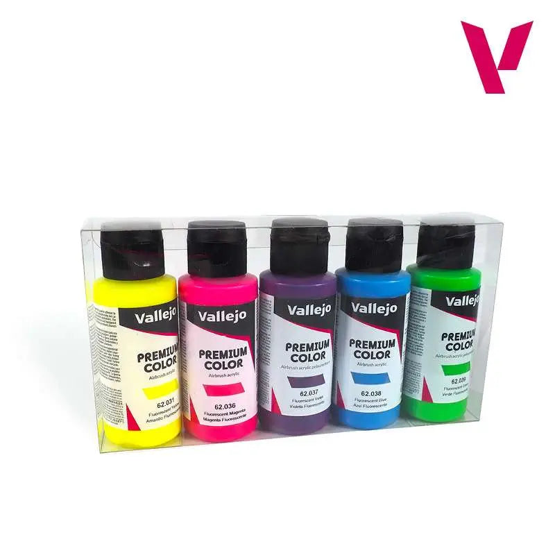 PREMIUM PAINT SET FLUORESCENT 62102 VALLEJO