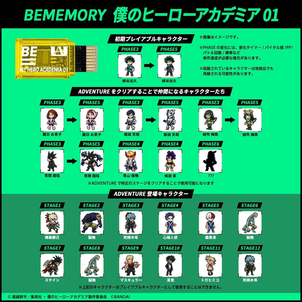 Vital Bracelet BE BEMEMORY My Hero Academia 01 Midoriya Izuku Dim