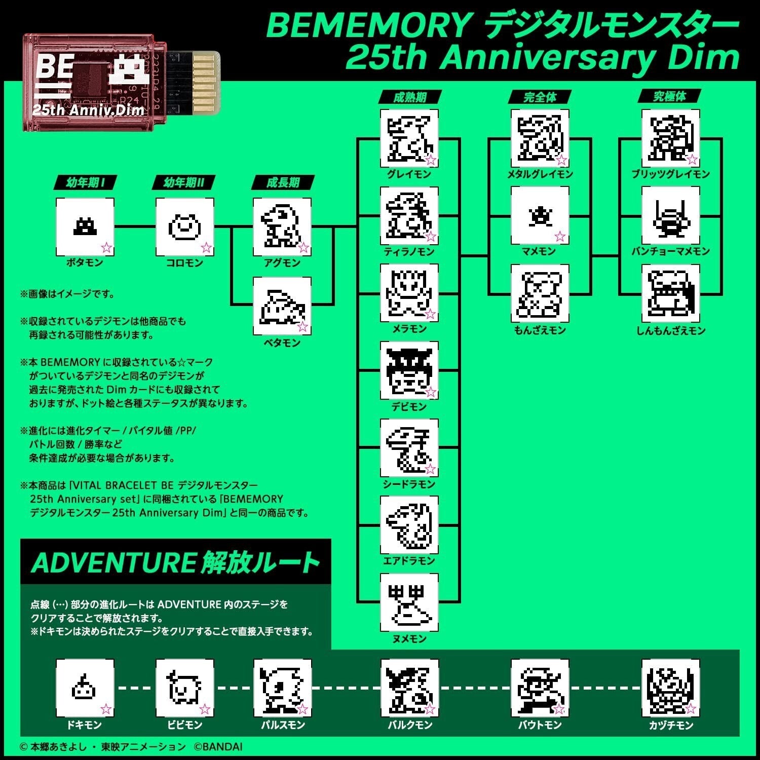 Digimon Vital Bracelet BEMEMORY Digital Monster 25th Anniversary Dim
