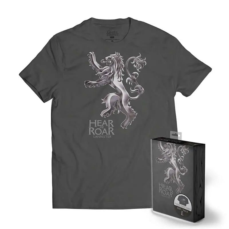 T/S GOT LANNISTER METALLIC LOGO GREY MAN S SD TOYS
