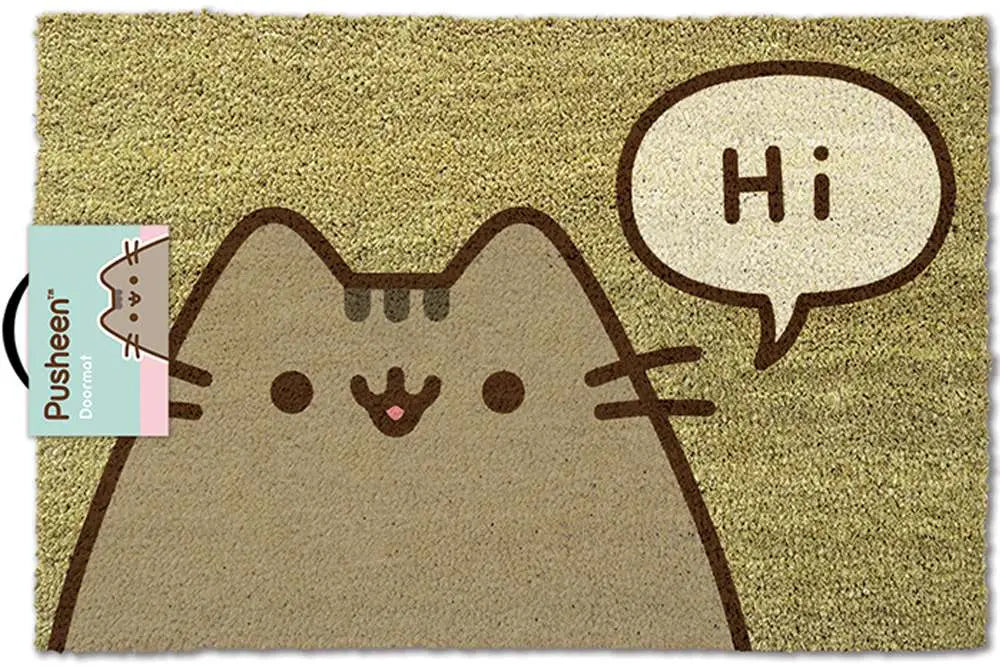 PUSEEHN SAYS HI DOORMAT PYRAMID INTERNATIONAL