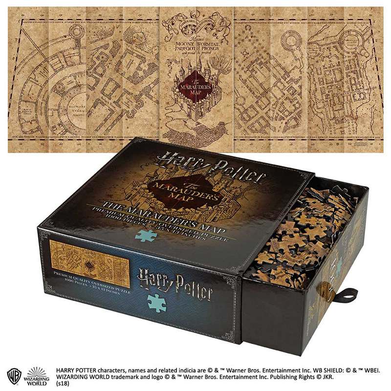 HP THE MARAUDERS MAP COVER PUZZLE NOBLE COLLECTIONS