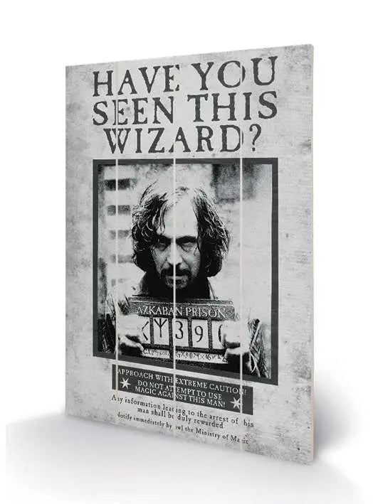 HARRY POTTER SIRIUS WANTED WOOD PRINT PYRAMID INTERNATIONAL