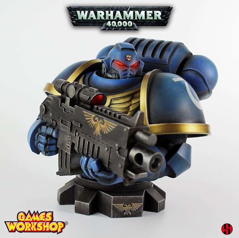 WARHAMMER 40K ULTRAMARINE PRIMARIS BUST SEMIC