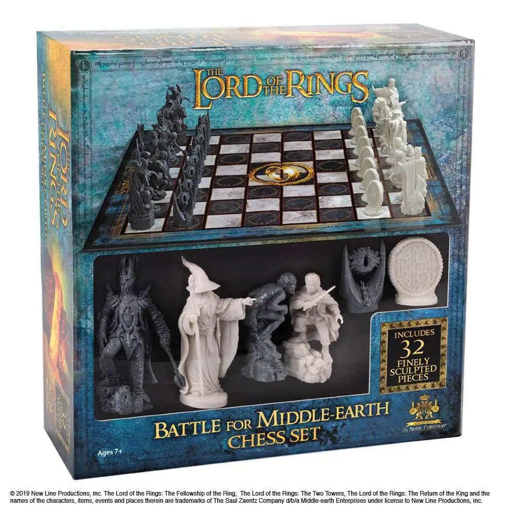 LOTR CARDBOARD CHESS SET NOBLE COLLECTIONS