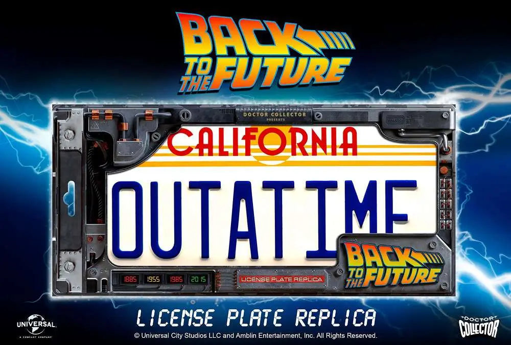 BTTF OUTATIME LICENCE PLATE DOCTOR COLLECTOR
