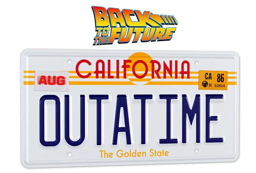 BTTF OUTATIME LICENCE PLATE DOCTOR COLLECTOR