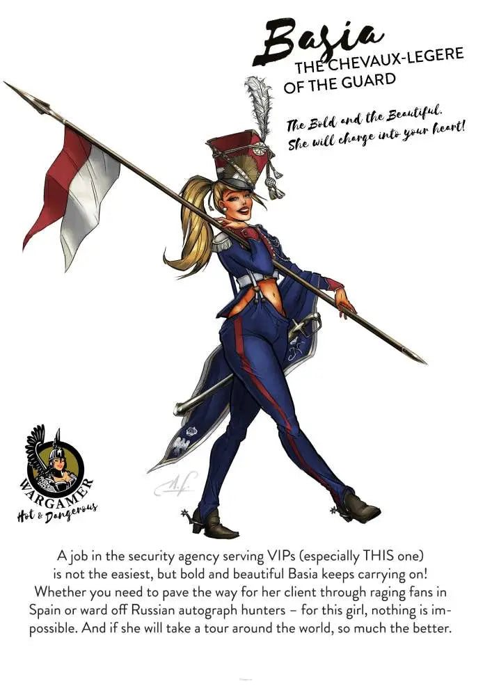 54 mm BASIA CHEVAUX LEGERE OF THE GUARD HOT AND DANGEROUS