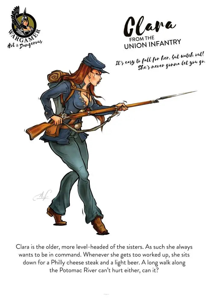 54 mm CLARA FROM THE UNION INFANTRY HOT AND DANGEROUS