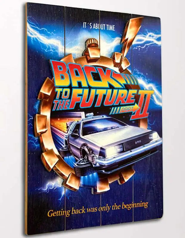 BTTF WOOD POSTER 2 DOCTOR COLLECTOR