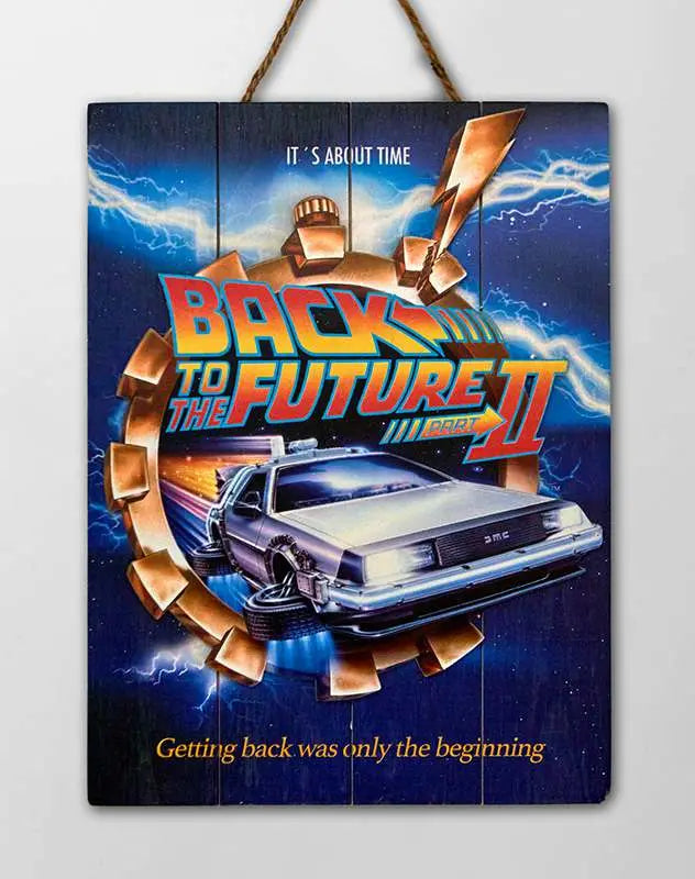 BTTF WOOD POSTER 2 DOCTOR COLLECTOR