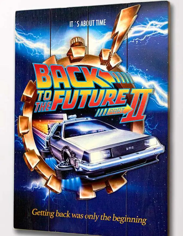 BTTF WOOD POSTER 2 DOCTOR COLLECTOR