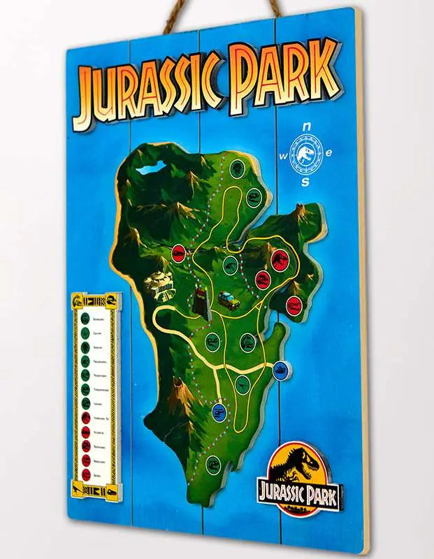 JURASSIC PARK WOODEN POSTER DOCTOR COLLECTOR