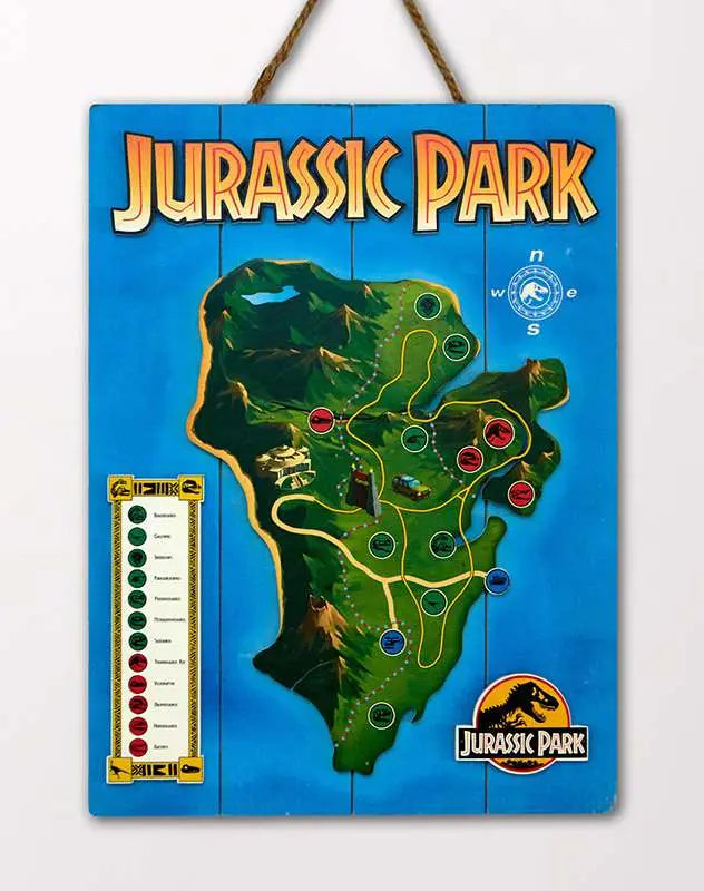 JURASSIC PARK WOODEN POSTER DOCTOR COLLECTOR