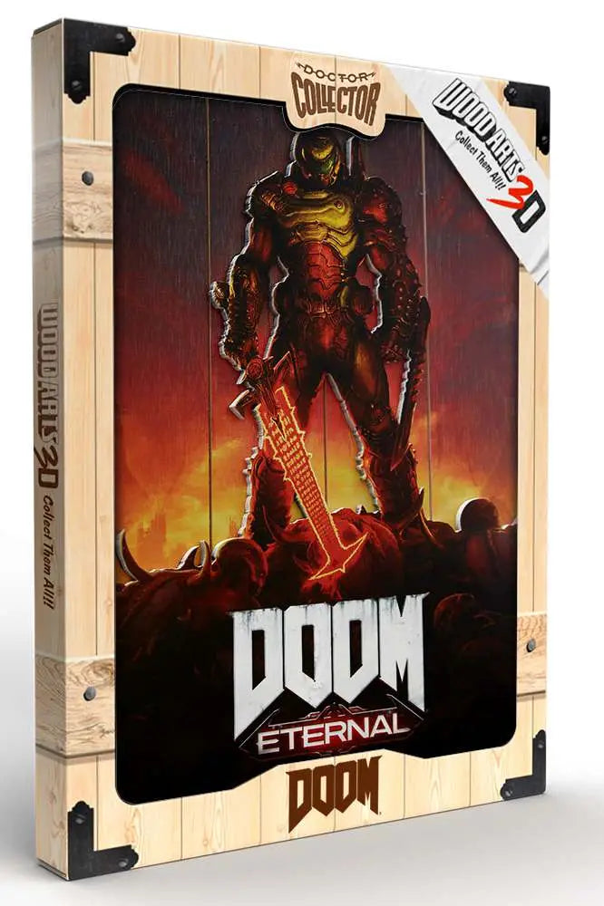DOOM ETERNAL WOODEN POSTER DOCTOR COLLECTOR